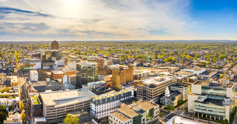 An image of Allentown, PA's downtown area during the day